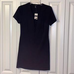 Forever 21 little black dress cross front v-neck